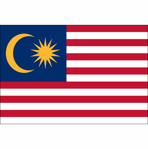 MALAYSIA 3'X5' Nylon World Flag