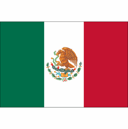 MEXICO 3'X5' Nylon World Flag