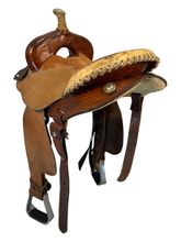 13.5Inch Used Billy Cook Greenville Barrel Saddle Medium Tree 2062