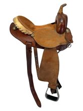 13.5Inch Used Billy Cook Greenville Barrel Saddle Medium Tree 2062