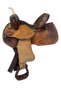 13 Inch Used J Black Saddle Co Barrel Saddle Medium Tree