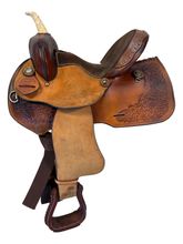 13 Inch Used J Black Saddle Co Barrel Saddle Medium Tree