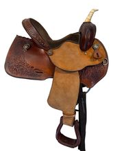 13 Inch Used J Black Saddle Co Barrel Saddle Medium Tree