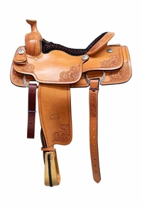 14.5" to 16" Billy Cook Spot Entz Quilted Seat Oy Roper Saddle 2161