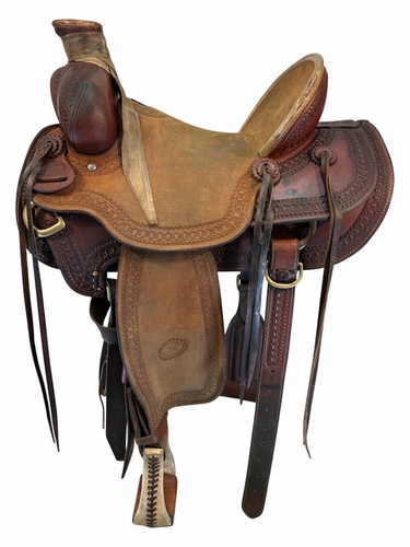 SOLD 2025/10/02  14.5Inch Used Billy Cook Arbuckle Ranch Saddle 2170