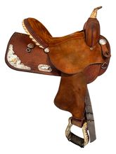 SOLD on LAYAWAY 2025/07/25 14.5Inch Used Billy Cook by Longhorn Barrel Saddle 5584