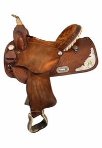 14.5Inch Used Billy Cook by Longhorn Barrel Saddle 5584