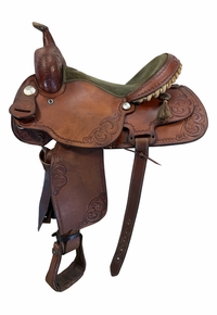 14.5Inch Used Billy Cook Greenville All Around Saddle Medium Tree 281