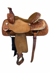 14.5Inch Used Billy Cook Greenville Ranch-Roping Saddle Wide Tree
