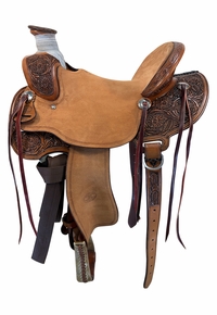 14.5Inch Used Billy Cook Sulphur LTWT Desert Flower Wade Ranch Saddle Wide Tree 2295
