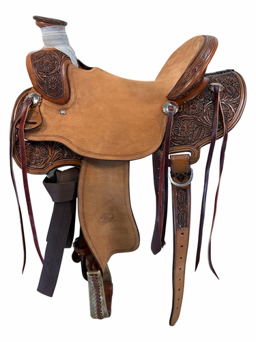 14.5Inch Used Billy Cook Sulphur LTWT Desert Flower Wade Ranch Saddle Wide Tree 2295