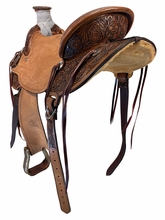 14.5Inch Used Billy Cook Sulphur LTWT Desert Flower Wade Ranch Saddle Wide Tree 2295