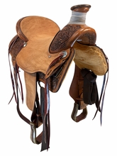 14.5Inch Used Billy Cook Sulphur LTWT Desert Flower Wade Ranch Saddle Wide Tree 2295