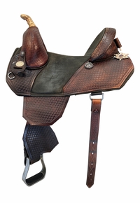 14.5Inch Used Bob Marshall Treeless Barrel Saddle 11897