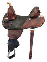 SOLD 2025/12/03e 14.5Inch Used Bob Marshall Treeless Barrel Saddle 11897