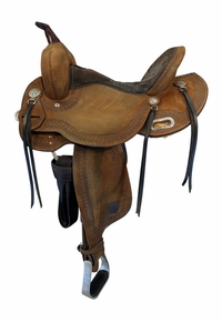 14.5Inch Used Circle Y Cloverleaf Barrel Saddle Wide Tree 2240