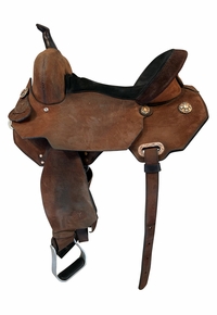14.5Inch Used Circle Y JBN Treeless Barrel Saddle 3914