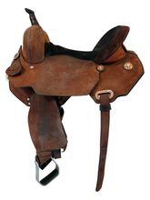 14.5Inch Used Circle Y JBN Treeless Barrel Saddle 3914
