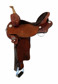 HOLD 2025/07/26c 14.5Inch Used Circle Y Josey-Mitchel Featherlite Contender Barrel Saddle MJ03