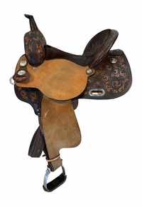 14.5Inch Used Circle Y Kelly Kaminski Barrel Saddle Wide Flex Tree 1509