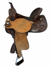 SOLD 2026/07/24e  14.5Inch Used Circle Y Kelly Kaminski Barrel Saddle Wide Flex Tree 1509