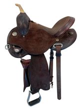 SOLD 2026/04/02 14.5Inch Used Circle Y Kelly Kaminski Swift Barrel Saddle Wide Flex Tree 1522