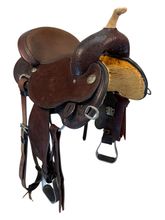 SOLD 2026/04/02 14.5Inch Used Circle Y Kelly Kaminski Swift Barrel Saddle Wide Flex Tree 1522