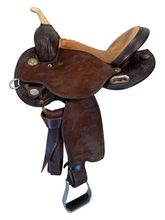 14.5Inch Used Circle Y Kelly Kaminski Swift Barrel Saddle Wide Flex Tree 1522