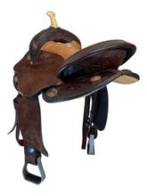 14.5Inch Used Circle Y Kelly Kaminski Swift Barrel Saddle Wide Flex Tree 1522