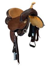 14.5Inch Used Circle Y Kelly Kaminski Swift Barrel Saddle Wide Flex Tree 1522