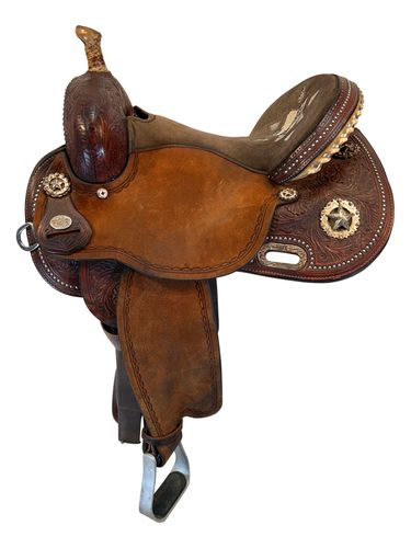 14.5Inch Used Circle Y Lockhart Fast and Furious Barrel Saddle 1544