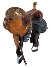 14.5Inch Used Circle Y Lockhart Fast and Furious Barrel Saddle 1544
