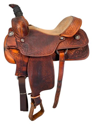 14.5Inch Used Clay Cooper Orthoflex Roping Saddle