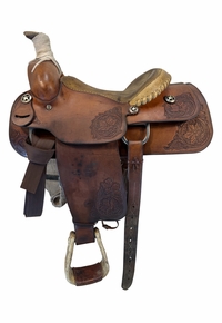 14.5Inch Used Clint Gibson Roping Saddle Medium Tree