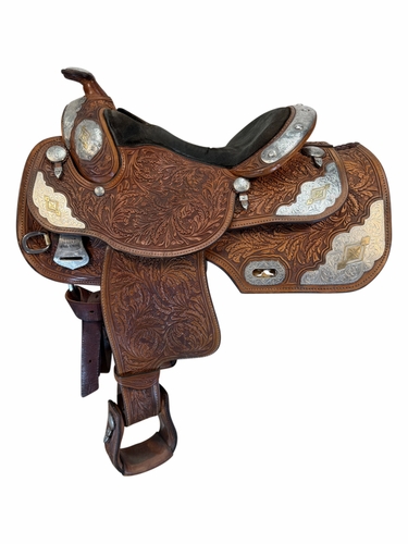 14.5Inch Used Dale Chavez Show Saddle Medium Tree