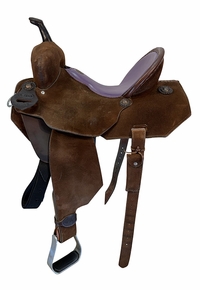 14.5Inch Used Double J Barrel Saddle Medium Tree Pro Barrel Racer
