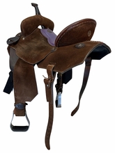 14.5Inch Used Double J Barrel Saddle Medium Tree Pro Barrel Racer