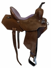 14.5Inch Used Double J Barrel Saddle Medium Tree Pro Barrel Racer