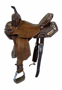 14.5Inch Used Double J Barrel Saddle Wide Tree Pozzi