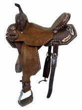 14.5Inch Used Double J Barrel Saddle Wide Tree Pozzi