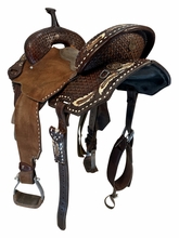 14.5Inch Used Double J Barrel Saddle Wide Tree Pozzi