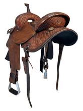 HOLD 2025/08/11c 14.5Inch Used Double J Pozzie Pro Barrel Saddle