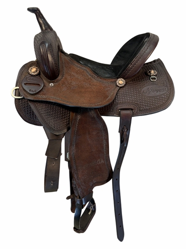 14.5Inch Used JA Saddle and Tack Barrel Saddle Medium Tree