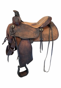 14.5Inch Used Monte Foreman Roping Saddle