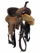 14.5Inch Used Pretty Polos By Jessie Barrel Saddle Wide Tree