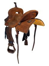 14.5Inch Used Slaton Saddlery Barrel Saddle Wide Tree