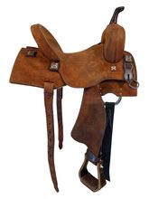 14.5Inch Used Slaton Saddlery Barrel Saddle Wide Tree