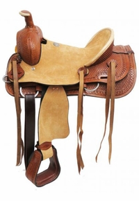 14" Double T Hard Seat Roper Style Saddle 1580314