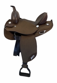 14 Inch Used Abetta Original Round Skirt Cordura Trail Saddle Wide Tree 20501