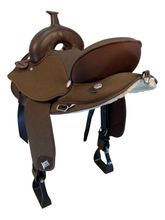 SOLD 2026/02/23 14 Inch Used Abetta Original Round Skirt Cordura Trail Saddle Wide Tree 20501